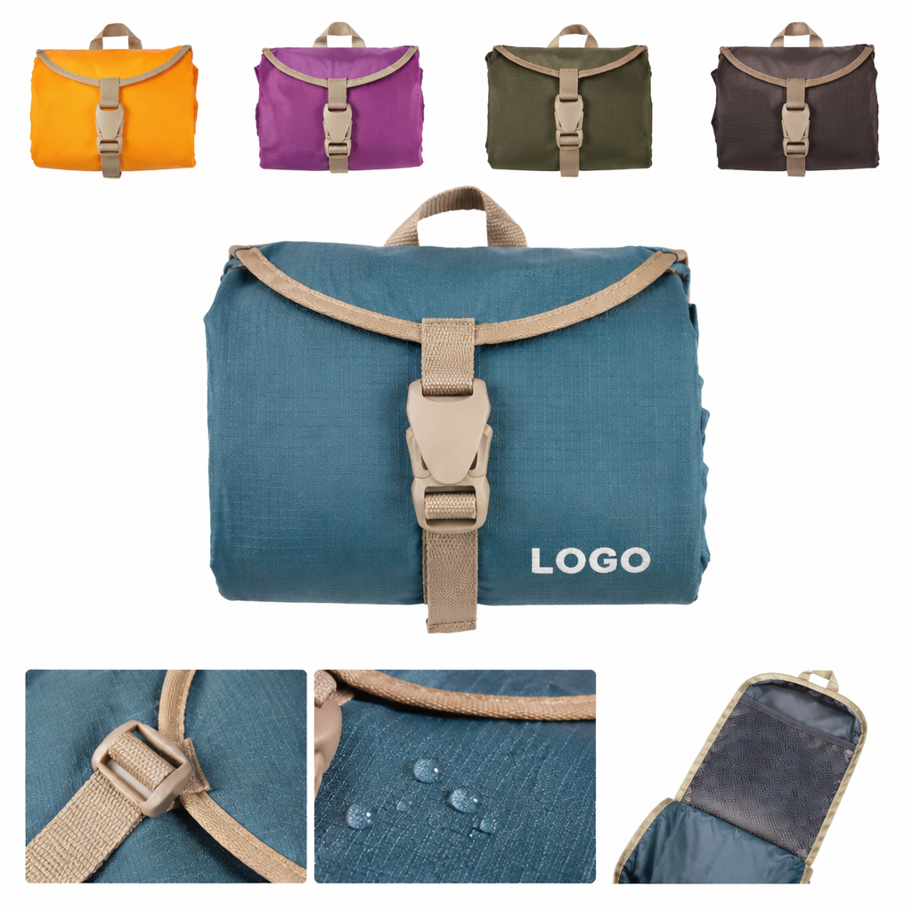 Compact Water-Resistant Outdoor Mat with Integrated Buckle Closure