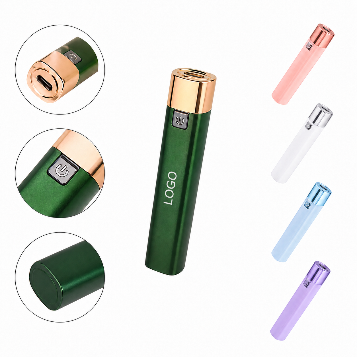 Compact Aluminum LED Torch with Type-C Charging Port