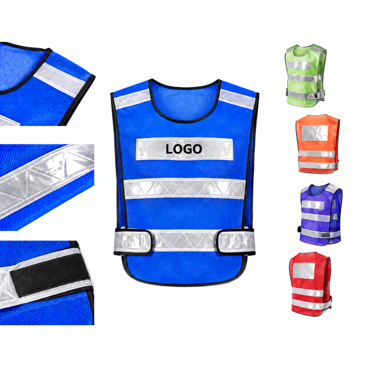 Multi-Tone High-Visibility Reflective Mesh Safety Vest