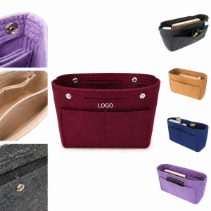 Vibrant Multi-Pocket Felt Bag Organizer and Travel Insert