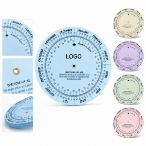 Multicolor Circular Perpetual Date Calculator - 5-Piece Set