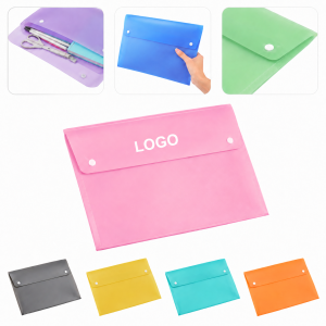 Translucent A4 Expanding Document Folder with Dual Snap Closures