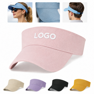 Classic Cotton Twill Sun Visor with Adjustable Strap